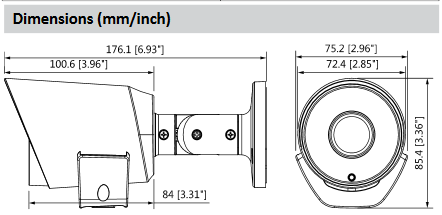 2 Мп HDCVI відеокамера з датчиками вологості і температури (DH-HAC-LC1220TP-TH (2.8мм)) DH-HAC-LC1220TP-TH (2.8мм) фото