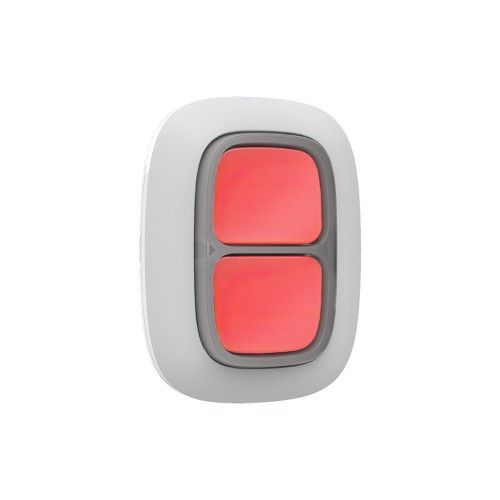 Беспроводная экстренная кнопка с продвинутой защитой от случайных нажатий Ajax DoubleButton (White) 23003 фото