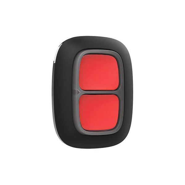 Беспроводная экстренная кнопка с продвинутой защитой от случайных нажатий Ajax DoubleButton (Black) 23002 фото